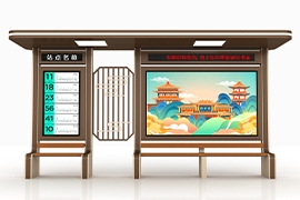 山西晉城5.4米公交候車亭發(fā)貨案例